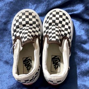 Black and white checkered Vans